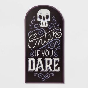 HYDE AND EEK ENTER IF YOU DARE HALLOWEEN WALL ART